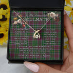 To My Beautiful Soulmate Necklace In Your Eyes I Have Found My Home Clan Carruthers Tartan Wishbone Dancing Necklace