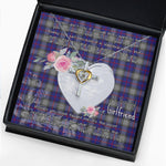 Gift For My Beautiful Girlfriend Necklace Valentine Necklace Clan Kinnaird Tartan Cross Dancing Necklace Scottish Tartan Jewelry