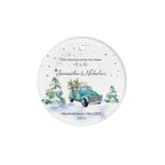 Scotstee Shop - First Christmas In Our New Home Ornament Personalize Name Family Rustic Farmhouse Truck First Christmas Mr & Mrs Ceramic Ornament
