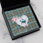 Sea Turtle Necklace Gift for My Beautiful Girlfriend Valentines Necklace Clan Porterfield Tartan Blue Turtle Necklace