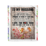 Scotstee Shop - Personalized Letter Love Quote For Husband I Love Husband More Than Gift Fleece Blanket
