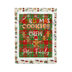 Personalized Gift Tartan Plaid Blanket Clan Peter With Christmas Cookie Baking Crew Christmas Gift Blanket, Plaid Blanket, Christmas Fleece Blanket, Christmas Blanket, Tartan Blanket, Scottish Blanket, Scotland Blanket, Family Name Blanket, Custom Blanket, Personalized Blanket