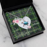 Sea Turtle Necklace Gift for My Beautiful Girlfriend Valentines Necklace Clan MacArthur Modern Tartan Blue Turtle Necklace