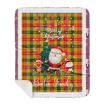 Personalized Gift Tartan Plaid Blanket Clan Baxter With Funny Santa Snowman Reindeer Merry Christmas Gift Sherpa Blanket, blue plaid sherpa blanket,blue tartan sherpa blanket,Buchan,buffalo plaid sherpa blanket,christmas sherpa blanket,Christmas Throw Blanket