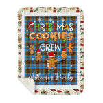 Personalized Gift Tartan Plaid Blanket Clan Anderson With Christmas Cookie Baking Crew Christmas Gift Sherpa Blanket, tartan sherpa blanket,buffalo plaid sherpa blanket,christmas sherpa blanket,Christmas Throw Blanket,green plaid sherpa blanket,green sherpa blanket