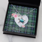 Sea Turtle Necklace Gift for My Beautiful Girlfriend Valentines Necklace Clan MacDonald Of The Isles Ancient Tartan Blue Turtle Necklace