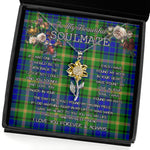 To My Beautiful Soulmate Sunflower Necklace In Your Eyes I Have Found My Home Clan MaiTland Tartan Jewelry For Girlfriend, Tartan Sunflower Pendant Necklace, Scottish Tartan Jewelry, valentine necklace, necklace girlfriend, necklace for wife, cute necklaces for girlfriend, jewelry for girlfriend, to my soulmate necklace, to my future wife necklace