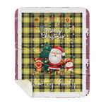 Personalized Gift Tartan Plaid Blanket Clan Barclay Dress With Funny Santa Snowman Reindeer Merry Christmas Gift Sherpa Blanket, blue plaid sherpa blanket,blue tartan sherpa blanket,Buchan,buffalo plaid sherpa blanket,christmas sherpa blanket,Christmas Throw Blanket