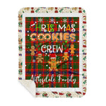 Personalized Gift Tartan Plaid Blanket Clan Nithsdale With Christmas Cookie Baking Crew Christmas Gift Sherpa Blanket, tartan sherpa blanket,buffalo plaid sherpa blanket,christmas sherpa blanket,Christmas Throw Blanket,green plaid sherpa blanket,green sherpa blanket