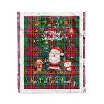 Personalized Gift Tartan Plaid Blanket Clan MacCulloch With Funny Santa Snowman Reindeer Merry Christmas Fleece Blanket, Home Living Room, Plaid Blanket, Tartan Blanket, Scottish Blanket, Buffalo fleece blanket, Christmas Blanket-Recovered