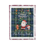 Personalized Gift Tartan Plaid Blanket Clan MacKinlay Ancient With Funny Santa Snowman Reindeer Merry Christmas Fleece Blanket, Home Living Room, Plaid Blanket, Tartan Blanket, Scottish Blanket, Buffalo fleece blanket, Christmas Blanket