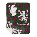 Sherpa Blanket - Tartan Blanket Thistle and Lion Scottish Clan Cairns Hunting Plaid Blanket, plaid sherpa blanket queen,purple sherpa blanket,queen sherpa blanket,queen size sherpa blanket,red sherpa blanket,scottish tartan blankets,sherpa blanket,sherpa christmas blanket