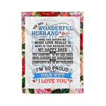Scotstee Shop - Personalized Gift Wife Art To My Wonderful Husband Gifts Fleece Blanket