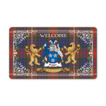 Doormat - Tartan Door Mat The Family Fraser Hunting Modern Welcome Mat, Plaid Doormat Scottish