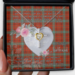 Gift For My Beautiful Girlfriend Necklace Valentine Necklace Clan Morrison Red Ancient Tartan Cross Dancing Necklace Scottish Tartan Jewelry