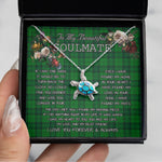 Sea Turtle Necklace To My Beautiful Soulmate Necklace In Your Eyes I Have Found My Home Clan Dunbar Hunting Tartan Blue Turtle Necklace, Valentine Necklace Gift for Girlfriend Clan Mitchell Ancient Tartan Sunflower Pendant Necklace, Scottish Tartan Jewelry, valentine necklace, necklace girlfriend, necklace for wife, cute necklaces for girlfriend, jewelry for girlfriend, to my soulmate necklace, to my future wife necklace
