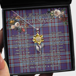 To My Beautiful Soulmate Sunflower Necklace In Your Eyes I Have Found My Home Clan RCAF Tartan Jewelry For Girlfriend