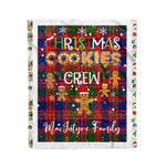 Personalized Gift Tartan Plaid Blanket Clan MacIntyre With Christmas Cookie Baking Crew Christmas Gift Blanket, Plaid Blanket, Christmas Fleece Blanket, Christmas Blanket, Tartan Blanket, Scottish Blanket, Scotland Blanket, Family Name Blanket, Custom Blanket, Personalized Blanket