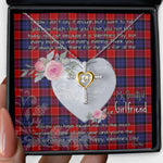 Gift For My Beautiful Girlfriend Necklace Valentine Necklace Clan Haldane Tartan Cross Dancing Necklace Scottish Tartan Jewelry