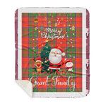 Personalized Gift Tartan Plaid Blanket Clan Grant Ancient With Funny Santa Snowman Reindeer Merry Christmas Gift Sherpa Blanket, blue plaid sherpa blanket,blue tartan sherpa blanket,Buchan,buffalo plaid sherpa blanket,christmas sherpa blanket,Christmas Throw Blanket
