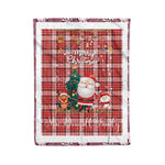 Personalized Gift Tartan Plaid Blanket Clan MacDougall Dress With Funny Santa Snowman Reindeer Merry Christmas Fleece Blanket, Home Living Room, Plaid Blanket, Tartan Blanket, Scottish Blanket, Buffalo fleece blanket, Christmas Blanket
