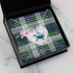 Sea Turtle Necklace Gift for My Beautiful Girlfriend Valentines Necklace Clan Blackwatch Modern Tartan Blue Turtle Necklace