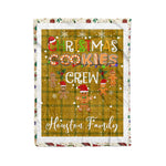 Personalized Gift Tartan Plaid Blanket Clan Houston With Christmas Cookie Baking Crew Christmas Gift Blanket, Plaid Blanket, Christmas Fleece Blanket, Christmas Blanket, Tartan Blanket, Scottish Blanket, Scotland Blanket, Family Name Blanket, Custom Blanket, Personalized Blanket