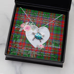 Sea Turtle Necklace Gift for My Beautiful Girlfriend Valentines Necklace Clan McCulloch Tartan Blue Turtle Necklace