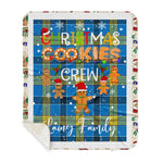Personalized Gift Tartan Plaid Blanket Clan Laing With Christmas Cookie Baking Crew Christmas Gift Sherpa Blanket, tartan sherpa blanket,buffalo plaid sherpa blanket,christmas sherpa blanket,Christmas Throw Blanket,green plaid sherpa blanket,green sherpa blanket
