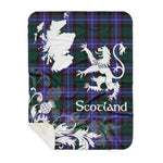 Sherpa Blanket - Tartan Blanket Thistle and Lion Scottish Clan Hunter Plaid Blanket, plaid sherpa blanket queen,purple sherpa blanket,queen sherpa blanket,queen size sherpa blanket,red sherpa blanket,scottish tartan blankets,sherpa blanket,sherpa christmas blanket