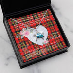 Sea Turtle Necklace Gift for My Beautiful Girlfriend Valentines Necklace Clan Brodie Tartan Blue Turtle Necklace