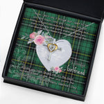 Gift For My Beautiful Girlfriend Necklace Valentine Necklace Clan MacAlpine Tartan Cross Dancing Necklace Scottish Tartan Jewelry