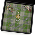 To My Beautiful Soulmate Sunflower Necklace In Your Eyes I Have Found My Home Clan Cunningham Dress Green Tartan Jewelry For Girlfriend, Tartan Sunflower Pendant Necklace, Scottish Tartan Jewelry, valentine necklace, necklace girlfriend, necklace for wife, cute necklaces for girlfriend, jewelry for girlfriend, to my soulmate necklace, to my future wife necklace