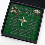 To My Beautiful Soulmate Necklace In Your Eyes I Have Found My Home Clan Erskine Hunting Tartan Cross Dancing Necklace