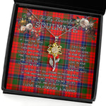 To My Beautiful Soulmate Sunflower Necklace In Your Eyes I Have Found My Home Clan MacNicol Tartan Jewelry For Girlfriend, Tartan Sunflower Pendant Necklace, Scottish Tartan Jewelry, valentine necklace, necklace girlfriend, necklace for wife, cute necklaces for girlfriend, jewelry for girlfriend, to my soulmate necklace, to my future wife necklace