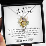 Sunflower Pendant Necklace - To My Mom - I Love You Mom, Mother's Day Necklace