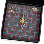 To My Beautiful Soulmate Sunflower Necklace In Your Eyes I Have Found My Home Clan Dalmahoy Tartan Jewelry For Girlfriend, Tartan Sunflower Pendant Necklace, Scottish Tartan Jewelry, valentine necklace, necklace girlfriend, necklace for wife, cute necklaces for girlfriend, jewelry for girlfriend, to my soulmate necklace, to my future wife necklace