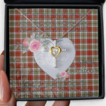 Gift For My Beautiful Girlfriend Necklace Valentine Necklace Clan MacAlister Dress Tartan Cross Dancing Necklace Scottish Tartan Jewelry