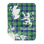 Sherpa Blanket - Tartan Blanket Thistle and Lion Scottish Clan Haliburton Plaid Blanket, plaid sherpa blanket queen,purple sherpa blanket,queen sherpa blanket,queen size sherpa blanket,red sherpa blanket,scottish tartan blankets,sherpa blanket,sherpa christmas blanket