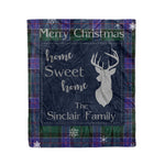 Scotstee Shop Tartan Plaid Christmas Fleece Blankets Clan Sinclair Hunting Modern Plaid Blanket