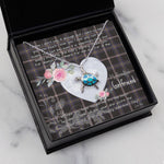 Sea Turtle Necklace Gift for My Beautiful Girlfriend Valentines Necklace Clan Navy Dress Blue Tartan Blue Turtle Necklace