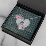 Rising Phoenix Necklace - Valentine Necklace Clan MacEwen Ancient Tartan Gift for Girlfriend, Gift for My Wife Rising Phoenix Necklace