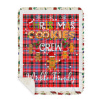 Personalized Gift Tartan Plaid Blanket Clan Meikle With Christmas Cookie Baking Crew Christmas Gift Sherpa Blanket, tartan sherpa blanket,buffalo plaid sherpa blanket,christmas sherpa blanket,Christmas Throw Blanket,green plaid sherpa blanket,green sherpa blanket