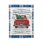Tartan Blanket Vintage Red Truck with Christmas Tree Family Scottish Clan Roberton plaid blanket, red plaid blanket, buffalo plaid blanket, green plaid blanket, plaid fleece blanket, blue plaid blanket, red tartan blanket, tartan plaid blanket, black and white plaid blanket, , christmas plaid blanket, orange plaid blanket, tartan plaid throw blanket, pink plaid blanket, brown plaid blanket, buffalo check blanket