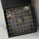 To My Beautiful Soulmate Necklace In Your Eyes I Have Found My Home Clan MacLellan Modern Tartan Crown Pendant Necklace