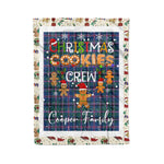 Personalized Gift Tartan Plaid Blanket Clan Cooper With Christmas Cookie Baking Crew Christmas Gift Blanket, Plaid Blanket, Christmas Fleece Blanket, Christmas Blanket, Tartan Blanket, Scottish Blanket, Scotland Blanket, Family Name Blanket, Custom Blanket, Personalized Blanket