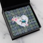 Sea Turtle Necklace Gift for My Beautiful Girlfriend Valentines Necklace Clan MacKinlay Ancient Tartan Blue Turtle Necklace