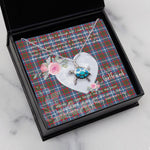 Sea Turtle Necklace Gift for My Beautiful Girlfriend Valentines Necklace Clan Dalmahoy Tartan Blue Turtle Necklace