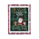 Personalized Gift Tartan Plaid Blanket Clan MacAulay Hunting With Funny Santa Snowman Reindeer Merry Christmas Fleece Blanket, Home Living Room, Plaid Blanket, Tartan Blanket, Scottish Blanket, Buffalo fleece blanket, Christmas Blanket