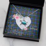 Sea Turtle Necklace Gift for My Beautiful Girlfriend Valentines Necklace Clan Edmonstone Tartan Blue Turtle Necklace